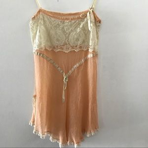 Stunning Antique / Vintage Silk & Lace Romper